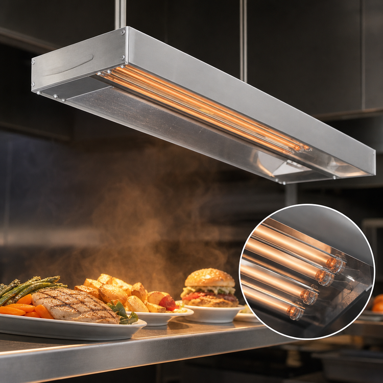 Product image #3 for Eagle RedHots 60-Inch Single Unlighted Rod-Type Strip Heat Lamp with Remote, Standard-Watt, 120V