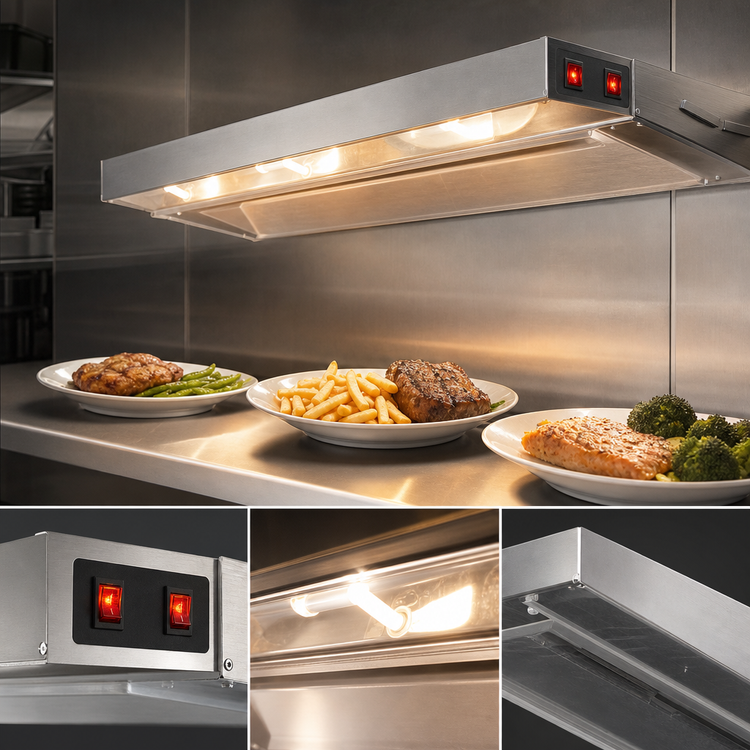 Product image #3 for RedHots 54-Inch Lighted High-Watt Remote Strip Heat Lamp, 208V, Single Rod