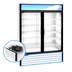 Thumbnail image #3 for Hoshizaki RM-49-HC-WHT Two-Section Reach-In Glass Door Refrigerated Merchandiser, White