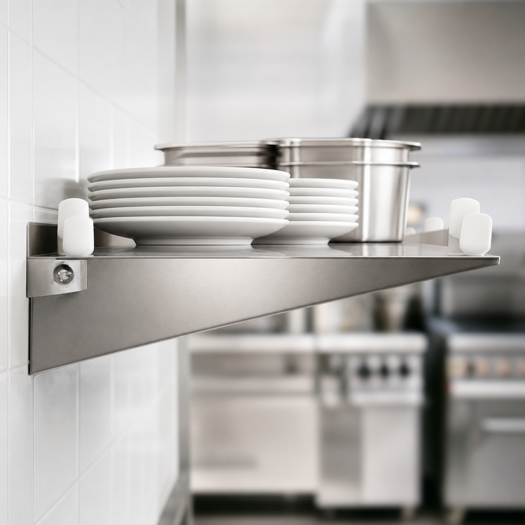 Product image #3 for Eagle Group Heavy Duty 21 Inch Stainless Steel Double Knob Shelf C Bracket