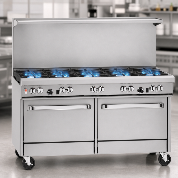 Product image #3 for Southbend Ultimate 60-Inch Gas Restaurant Range with 6 Open Burners, 24-Inch Griddle, Standard Oven and Cabinet Base