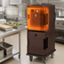 Thumbnail image #4 for Cambro Ultra Camcart Heated Food Pan Carrier, 2-Compartment Floor Model, Top Door Heated Only, 110V, Dark Brown