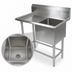 Thumbnail image #3 for John Boos Pro-Bowl 1-Compartment Sink with Left Drainboard, 46-3/16 Inch x 29-1/2 Inch, 14-Gauge Stainless Steel