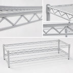Thumbnail image #3 for Eagle Group QuadTruss HDFCM1430W Front Case Merchandise Wire Shelving Unit, 2-Tier, 30 x 14 x 14 in, White Epoxy