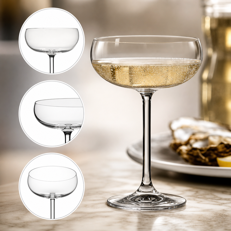 Product image #3 for Lucaris 7 oz Clear Stemmed Saucer Champagne Glass