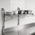 Thumbnail image #3 for Quantum Single Shelf Cantilever Wall-Mount Wire Shelving Unit with 60 x 12 Inch Shelf, Chrome Plated