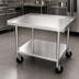 Thumbnail image #3 for Ovention 36-Inch W x 30-Inch D Stainless Steel Equipment Stand with Adjustable Undershelf and Casters