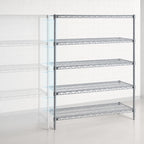Thumbnail image #3 for Eagle Group EAGLEbrite A5-86-2472Z 5-Tier Add-On Wire Shelving Unit, 72"W x 24"D x 86"H, Zinc Finish