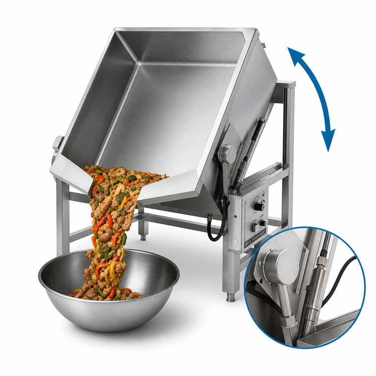 Product image #3 for Combi-Pan CS41-14 Electric Power Tilting Skillet, 62.4-Gallon, Open Frame