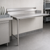 Thumbnail image #3 for Eagle Group Straight Clean Dishtable, 60 x 30 Inch, Right-to-Left, 16-Gauge 430 Stainless Steel Top
