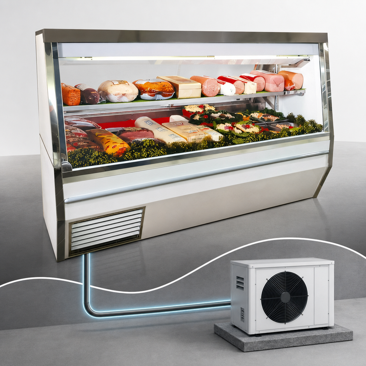 Product image #3 for Howard-McCray 34N Series 144-Inch Remote Double Duty Full-Service Deli Meat & Cheese Service Case with LED Lighting and Stainless Steel
