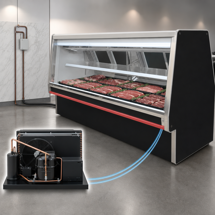 Product image #3 for Howard-McCray 34N Series 120-Inch Remote Double Duty Red Meat Service Case with LED Lighting