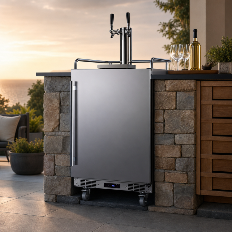 Product image #4 for Summit Appliance SBC682WKDTWIN 24-Inch Indoor/Outdoor Dual Tap Wine Dispenser, Built-In or Freestanding, 5.6 Cu. Ft., Stainless Steel
