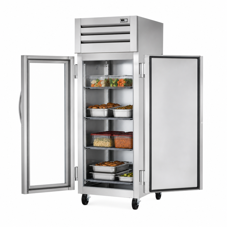 Product image #3 for True SPEC SERIES Pass-Thru Heated Holding Cabinet with Glass Front and Solid Rear Doors, 1 Section