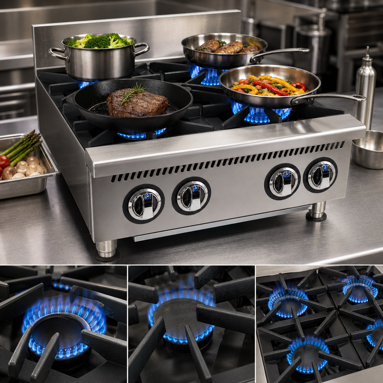Product image #3 for Ultra-Max 24-Inch 4-Burner Countertop Gas Hot Plate