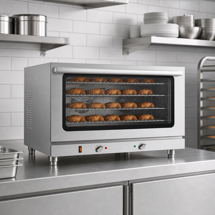 Product image #3 for KoolMore 32-Inch Commercial Countertop Electric Convection Oven for Full-Size Pans, 208/240V, Stainless Steel
