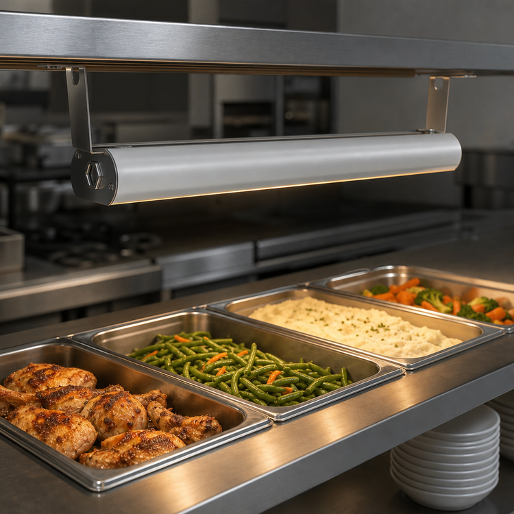 Product image #3 for Vollrath 84-Inch Low Profile Unlighted Strip Heat Lamp with Remote Toggle Switch, 208V
