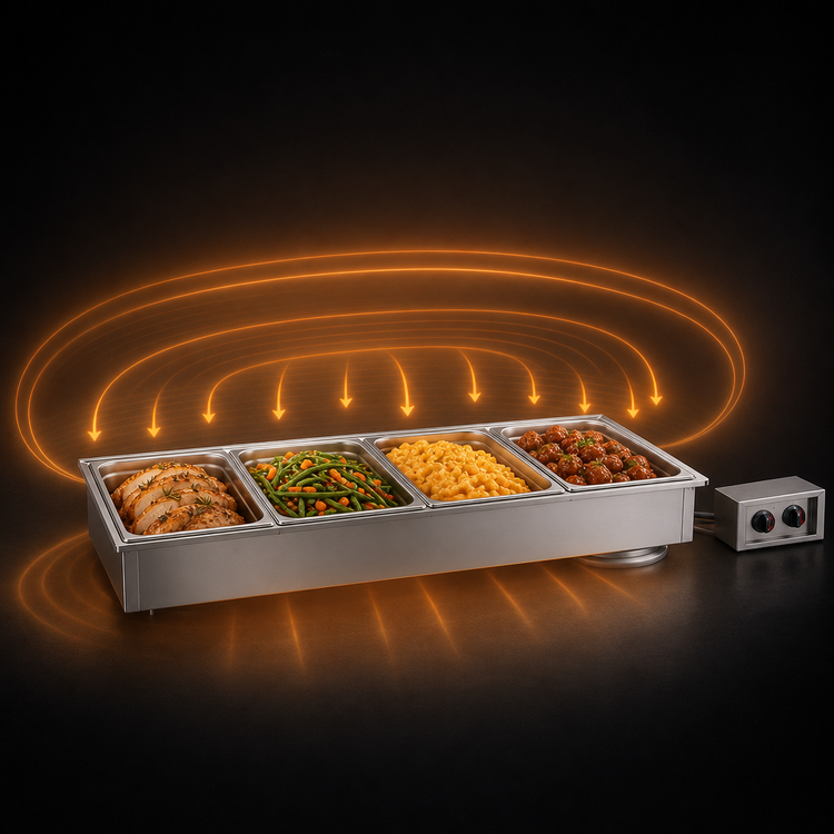 Product image #3 for Alto-Shaam Halo Heat 400-HWI/D4 Drop-In Electric Waterless Hot Food Well, 4 Full-Size Pans