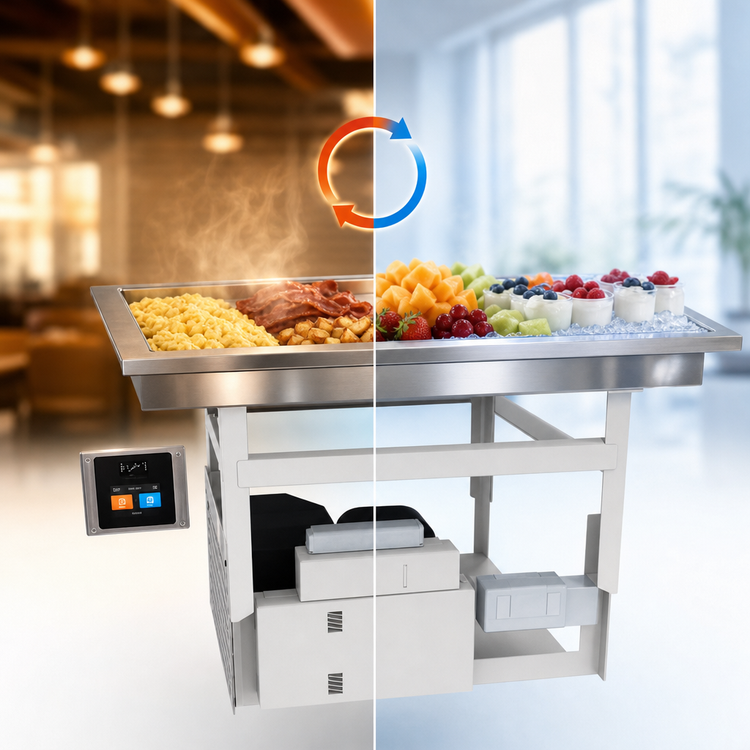 Product image #2 for Duke HotFrost™ RHF1-SL Recessed Slimline Hot/Cold Switchable Drop-In Unit