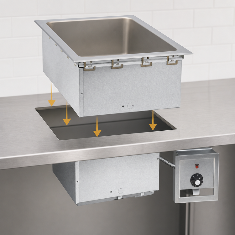 Product image #3 for Vollrath 36369 Top-Mount Electric Drop-In Hot Food Well, 1 Full-Size Pan, 208-240V