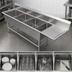 Thumbnail image #3 for Pro-Bowl 4-Compartment Sink with 30-Inch Right Drainboard, 14-Gauge Stainless Steel
