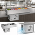 Thumbnail image #3 for Atlas Metal RM-6 6-Pan Full-Size Drop-In Cold Well with Self-Contained Refrigeration