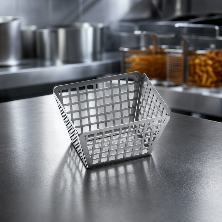 Product image #4 for 5-Inch Rectangular Nestable Laser-Cut Stainless Steel Fry Basket