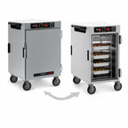 Thumbnail image #3 for Metro HotBlox™ HBCW8-ASPC-M Wide 8-Pan Pass-Thru Insulated Holding Cabinet, Analog Control, Solid Front/Clear Rear Doors, Mobile