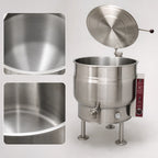 Thumbnail image #3 for Crown EL-30 30 Gallon Electric Stationary Steam Kettle with 2/3 Jacket