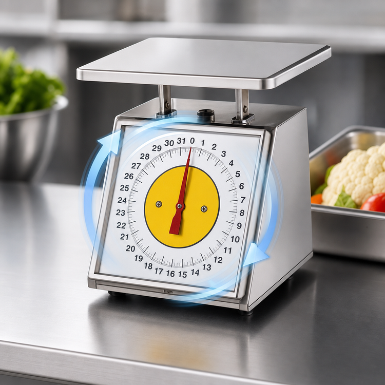Product image #3 for Edlund RM-1000 Metric Mechanical Dial Portion Control Food Scale, 1000 g x 5 g, Stainless Steel