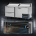 Thumbnail image #4 for Turbo Air PRO 72 5/8-Inch Two-Section Sandwich/Salad Prep Table with 1 Door, 2 Drawers, and 18-Pan Top