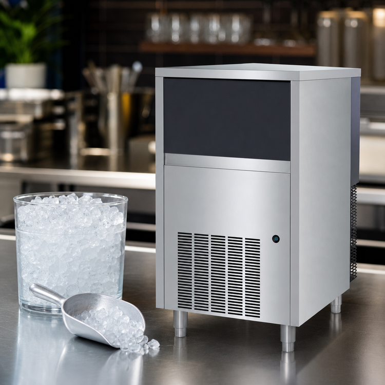 Product image #3 for Manitowoc Nugget Ice Maker with 30 lb Bin, Air-Cooled, Self-Contained Condenser, Stainless Steel, 145 lb/Day