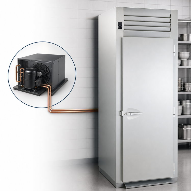 Product image #3 for Traulsen Spec-Line Remote Roll-In Freezer, One-Section, Full-Height Doors, Stainless Steel, Standard Depth