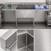Thumbnail image #4 for KoolMore 84-Inch 2-Compartment Commercial Sink with Dual Drainboards and Legs
