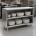 Thumbnail image #3 for Spec-Master 72-Inch Open Front Stainless Steel Plate Cabinet with Fixed Shelf