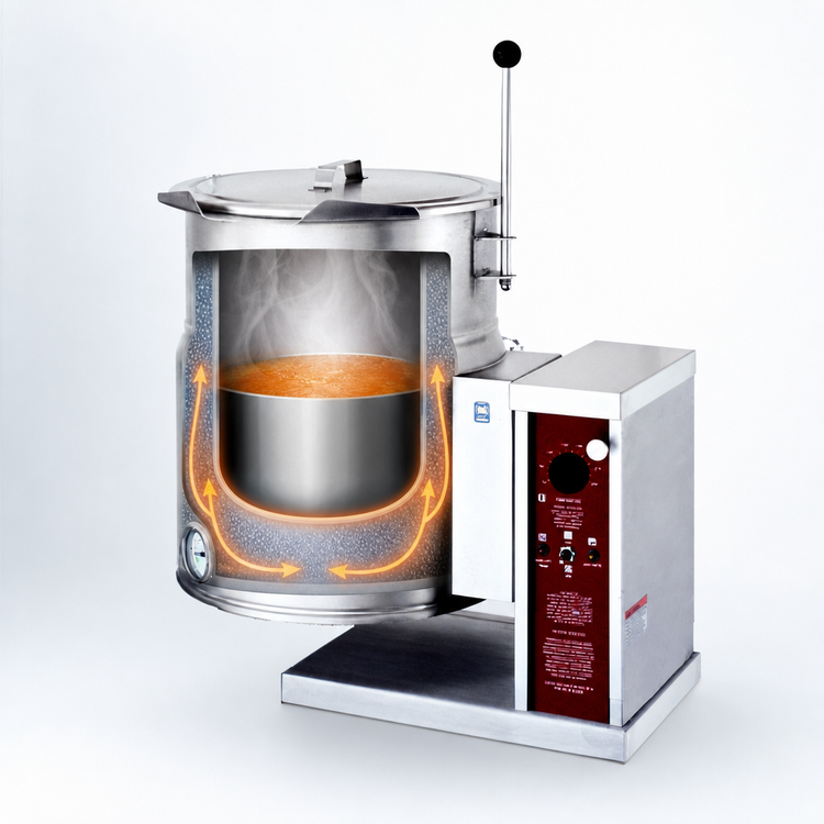 Product image #3 for Crown EC-12TW 12 Gallon Countertop Electric Tilting Kettle