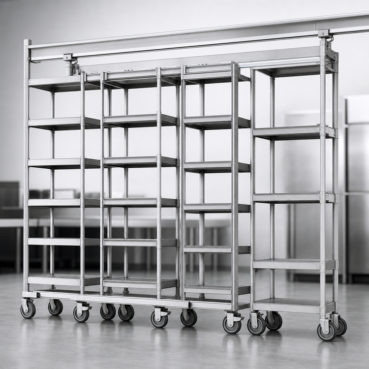 Product image #3 for MetroMax Q Top-Track Mobile Shelving Unit Kit, 21-Inch Wide