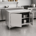 Thumbnail image #3 for John Boos Enclosed Cabinet Base Work Table with Hinged Doors, 60 x 24 Inch, 14-Gauge 300 Series Stainless Steel Top