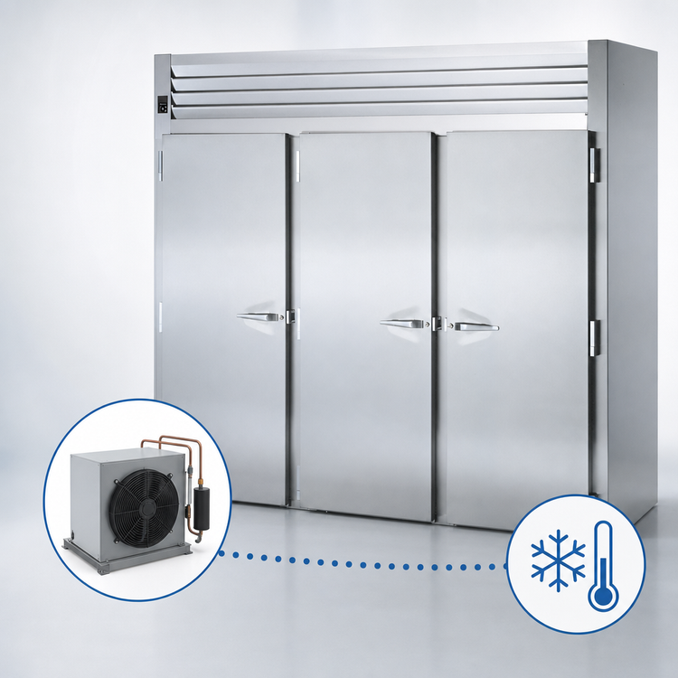 Product image #3 for Traulsen Spec-Line Roll-In Three-Section Remote Freezer for 66-Inch High Racks