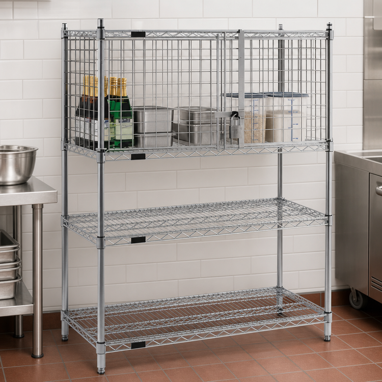 Product image #3 for EagleGard 48"W x 24"D Security Enclosure Kit with Hinged Doors