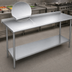 Thumbnail image #3 for Duke 120-Inch x 30-Inch Stainless Steel Work Table with 1-1/8-Inch Riser and Galvanized Undershelf