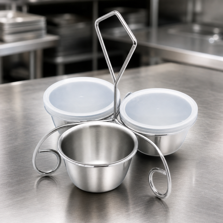 Product image #3 for Vollrath 6 oz Stainless Steel Replacement Bowl for 99615 Utility Server