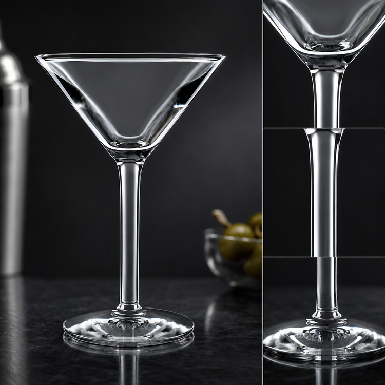 Product image #3 for Ashbury 10 oz. Clear Martini Glass with Pulled Stem and Footed Base