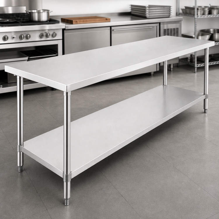 Product image #3 for Stainless Steel Undershelf for 96-Inch x 24-Inch Work Table