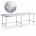 Thumbnail image #3 for Sapphire 84-Inch x 24-Inch Stainless Steel Work Table with Flat Top and Open Galvanized Base