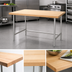 Thumbnail image #4 for Advance Tabco 96 x 24-Inch Maple Butcher Block Top Work Table with Stainless Steel Base