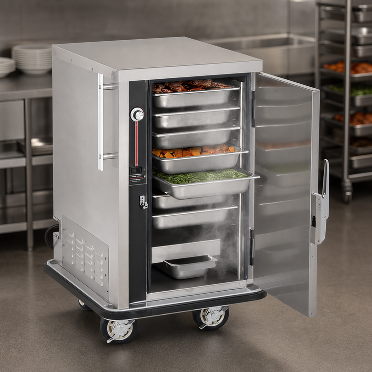 Product image #4 for Mobile Heated Holding Cabinet with Humi-Temp Heat & Humidity System, 8 Full-Size Pan Capacity