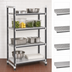 Thumbnail image #3 for Cambro Camshelving Elements XTRA 4-Shelf Stationary Starter Polymer Shelving Unit, 18 x 36 x 84, Speckled Gray