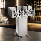 Thumbnail image #3 for Perlick Corporation 4006-3BTF2 Extra-High 3-Faucet Countertop Glycol-Cooled Tee Draft Beer Tower, Brass Finish