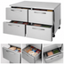 Thumbnail image #3 for Turbo Air PRO Series Two-Section Undercounter Freezer with 4 Drawers, 17 Cu. Ft., Self-Contained Refrigeration